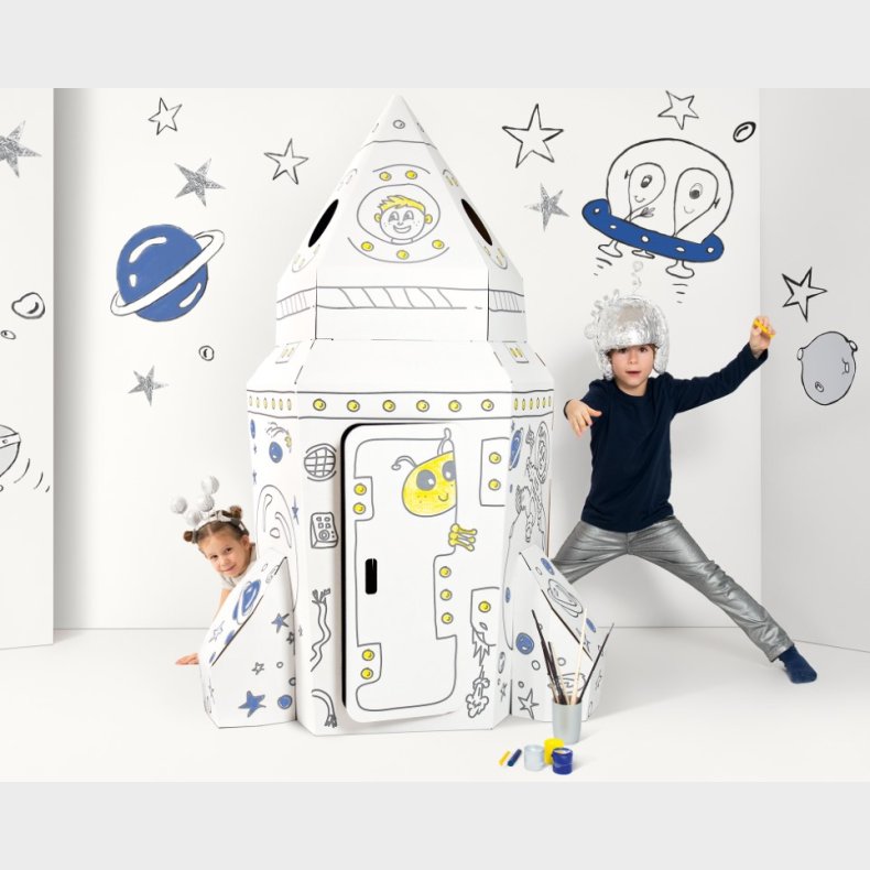 Rumraket i pap (Mal selv)