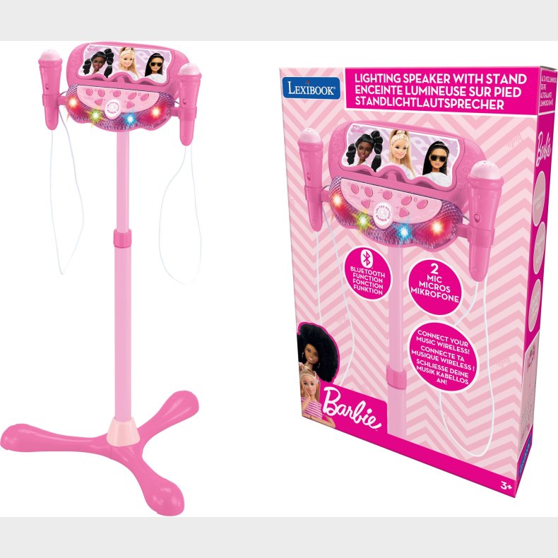 Barbie Justerbart Karaoke-stativ med 2 Mikrofoner