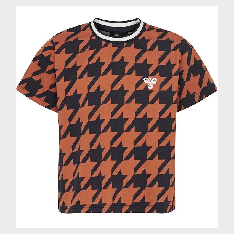 Hummel T-shirt - HMLChick - Navy/Orange m. Tern