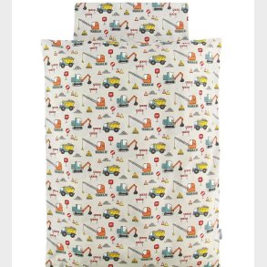 Nrgaard Madsens Sengetj - Baby - Beige m. Gravemaskiner