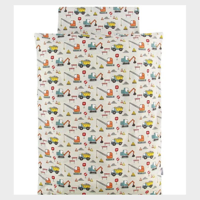 Nrgaard Madsens Sengetj - Baby - Beige m. Gravemaskiner