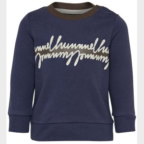 Hummel Sweatshirt - HMLJeppe - Navy m. Print