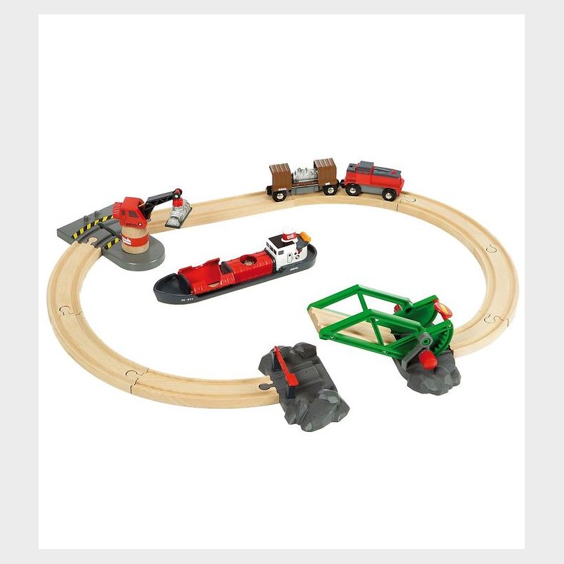 BRIO Togbane Havnes�t - 16 dele - R�d 33061