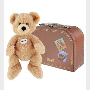 Steiff Bamse i Kuffert - Fynn - 28 cm - Beige