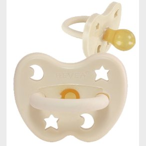 Hevea Sut - 0-3 mdr - Naturgummi - Milky White m. Mne/Stjerner