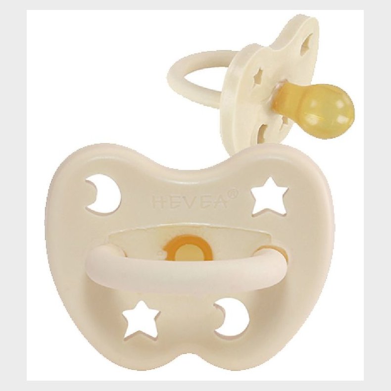 Hevea Sut - 3-36 mdr - Naturgummi - Milky White m. Stjerne/Mne