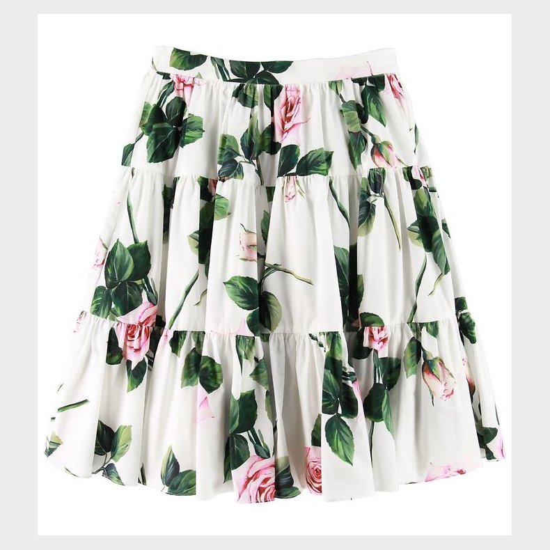 Dolce & Gabbana Nederdel - Creme m. Roser