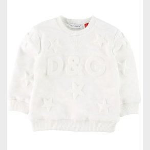 Dolce & Gabbana Sweatshirt - Hvid m. Stjerner