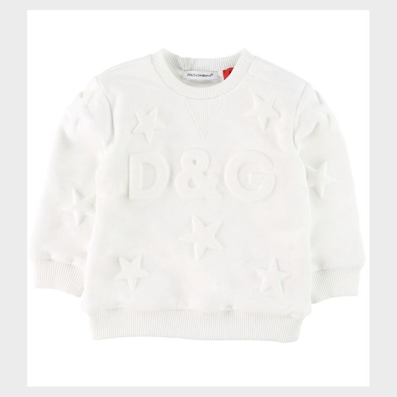 Dolce & Gabbana Sweatshirt - Hvid m. Stjerner