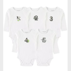 Fixoni Bodyer l/ - 5-pak - Hvid