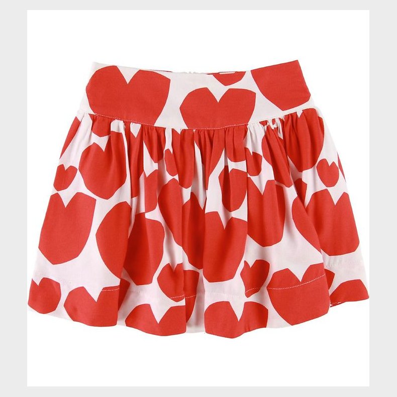 Stella McCartney Kids Nederdel - Hvid/R�d m. Hjerter
