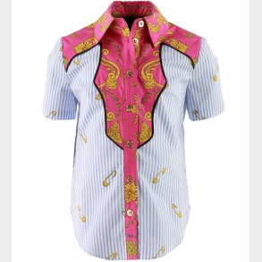 Versace Skjorte - Lysebl/Pink
