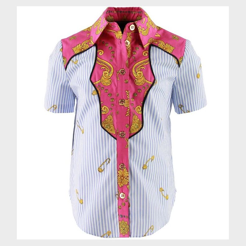 Versace Skjorte - Lysebl/Pink