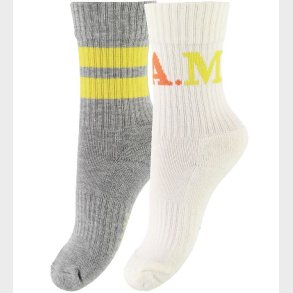 Molo Str�mper - 2-pak - Norman - Gr�meleret/Creme