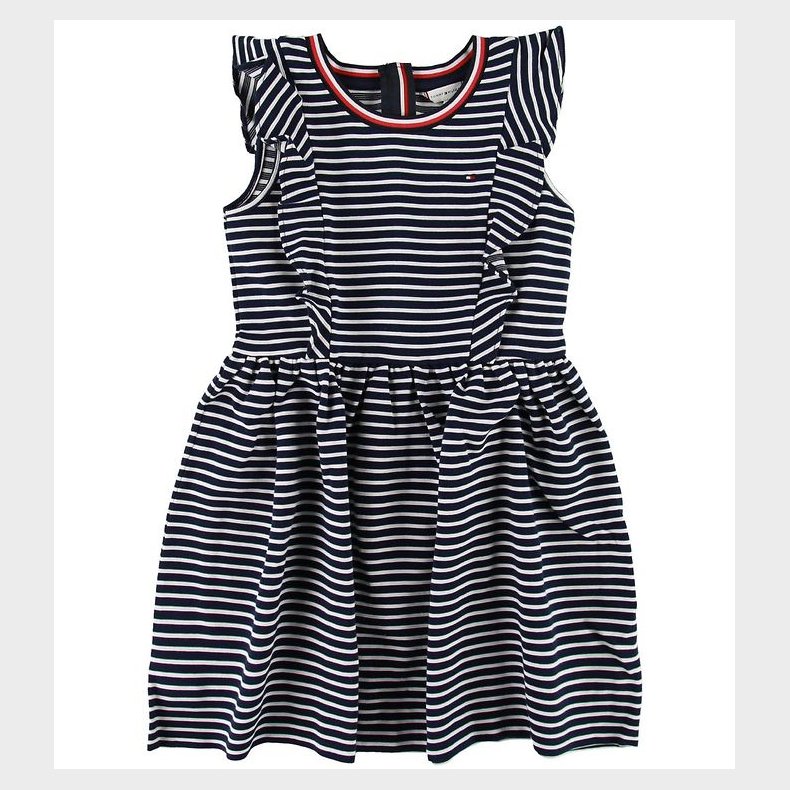 Tommy Hilfiger Kjole - Navy/Hvidstribet m. Flser