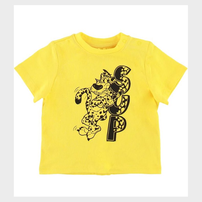 Stella McCartney Kids T-shirt - Gul m. Leopard