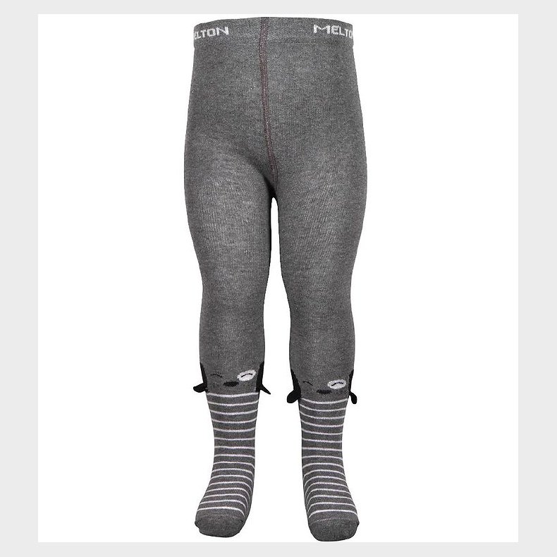 Melton Strmpebukser - Gr/Hvid