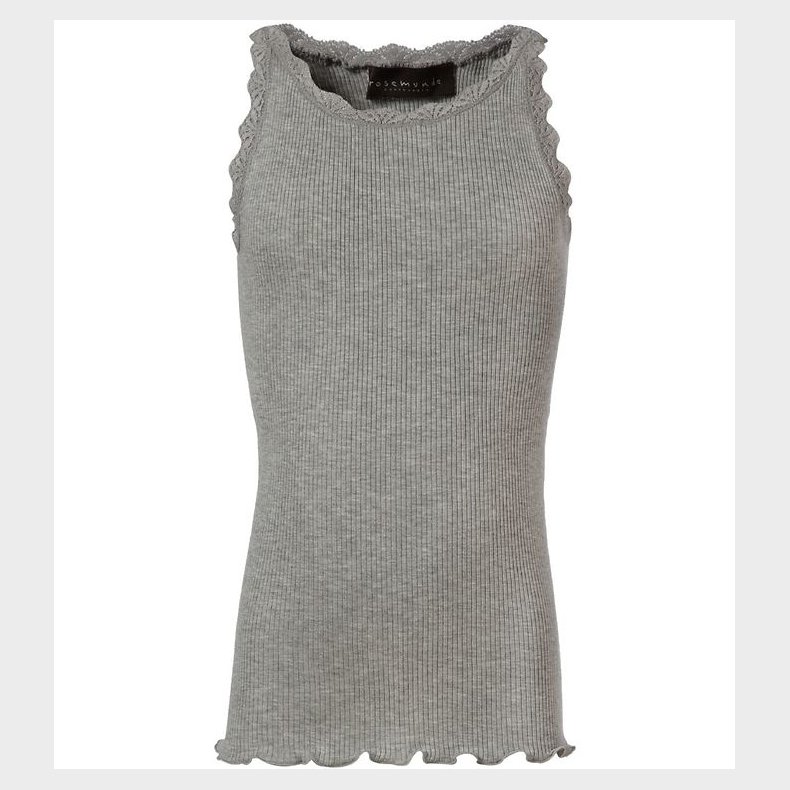 Rosemunde Top - Lang - Silke/Bomuld - Grmeleret