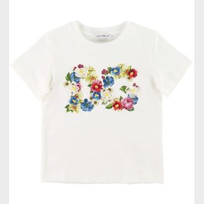 Dolce & Gabbana T-shirt - Blooming - Hvid m. Logo