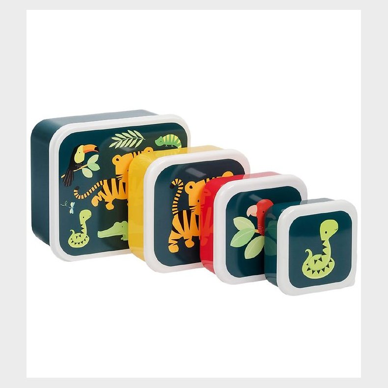 A Little Lovely Company Madkasses�t - 4 Dele - Jungle Tiger