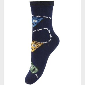 Melton Strmper - Navy m. Biler