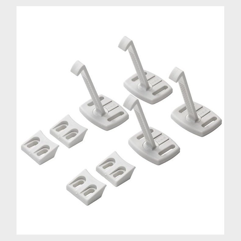 BabyDan B�rnesikring - Skuffe-/Skabsl�s - 4 stk. - Hvid