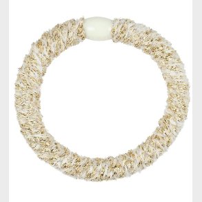 Kknekki Hrelastik - Hvid/Guld Velour m. Glimmer