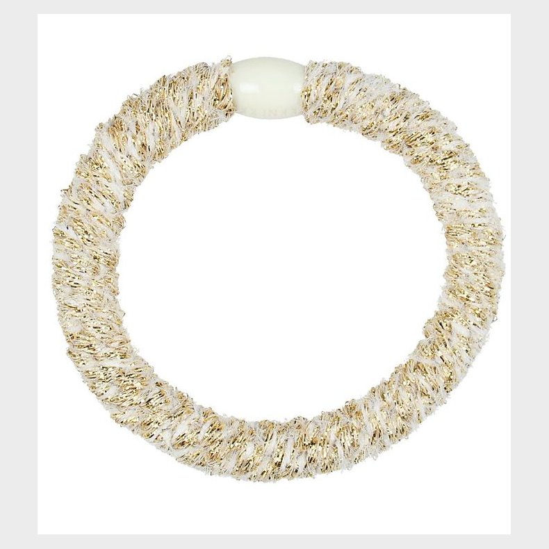 Kknekki Hrelastik - Hvid/Guld Velour m. Glimmer