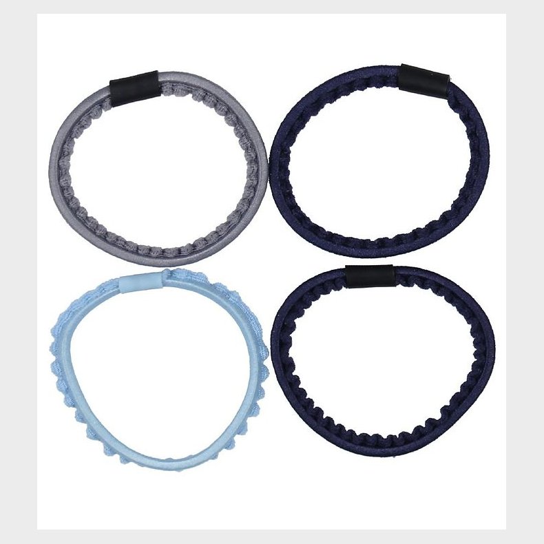 Kknekki Hrelastikker - 4-pak - Bl/Lysegr