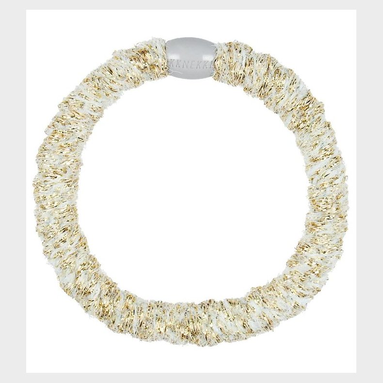 Kknekki Hrelastik - Lysebl/Guld Velour m. Glimmer