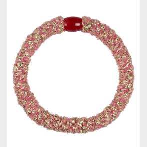 Kknekki Hrelastik - Mrk Pink/Guld Velour m. Glimmer