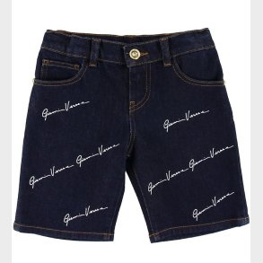 Versace Shorts - Denim - Navy m. Allover Logo