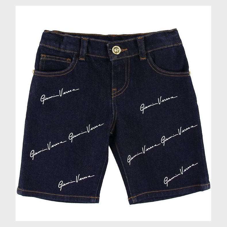 Versace Shorts - Denim - Navy m. Allover Logo