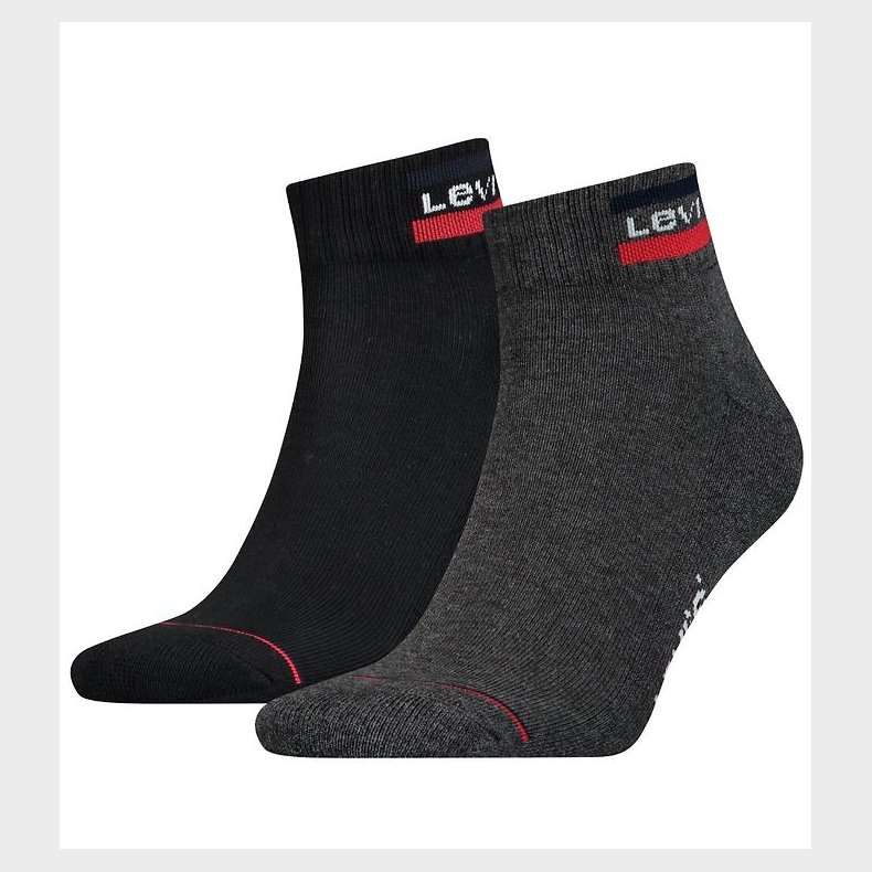 Levis Ankelstrmper - 2-pak - Mid Cut - Sort/Gr