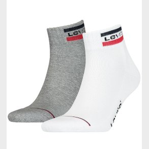 Levis Ankelstrmper - 2-pak - Mid Cut - Gr/Hvid