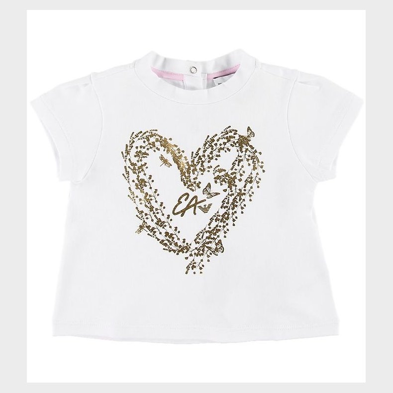 Emporio Armani T-shirt - Hvid m. Hjerte