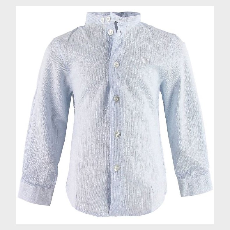 Emporio Armani Skjorte - Bl/Hvidstribet