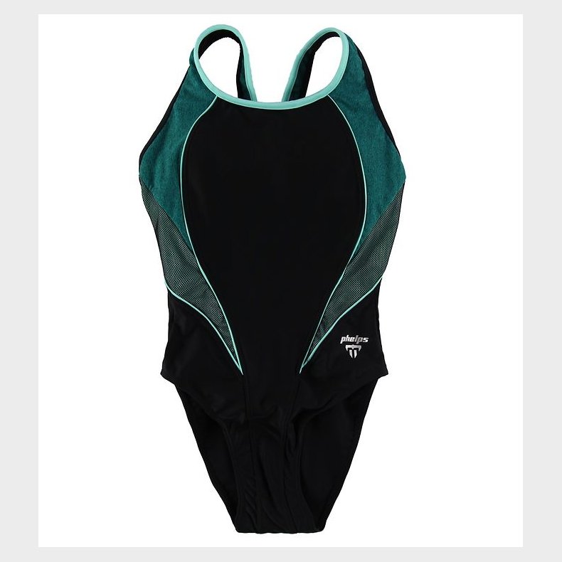 Phelps Badedragt - Hanoi - Sort/Turkis