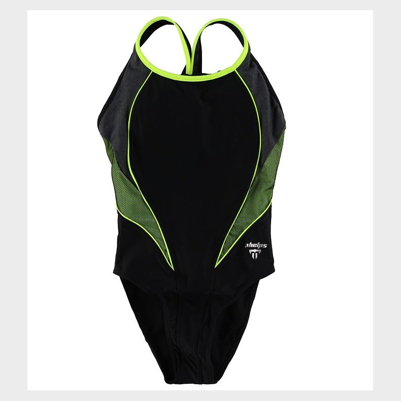 Phelps Badedragt - Hanoi - Sort/Neongul