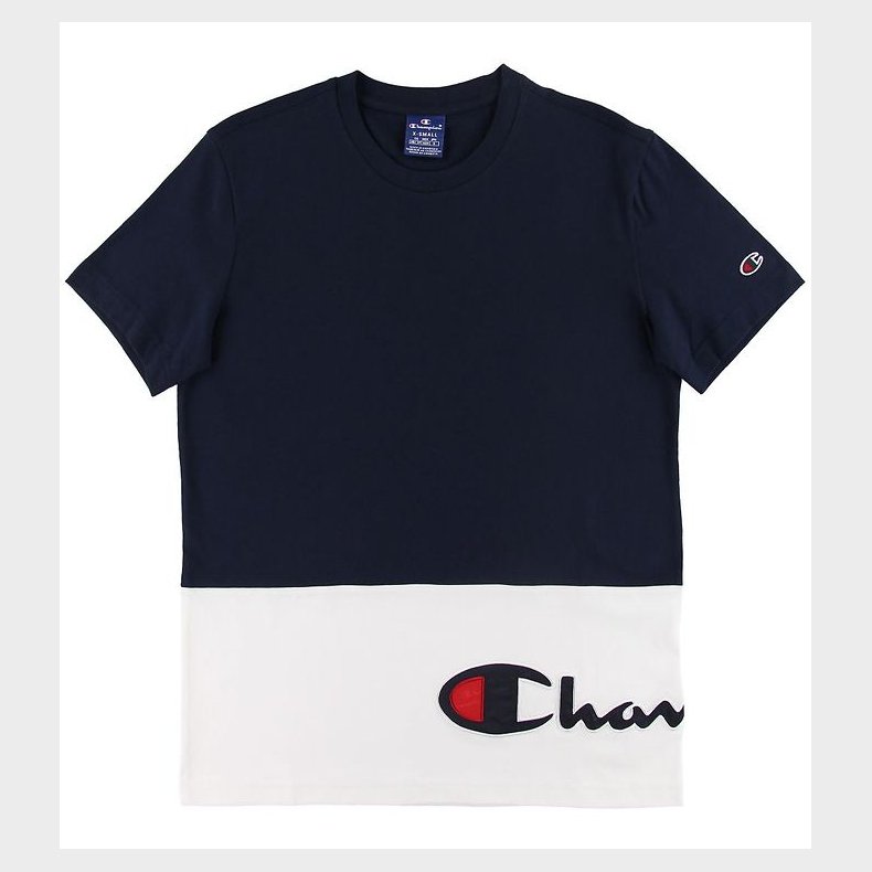 Champion Fashion T-shirt - Navy/Hvid m. Logo