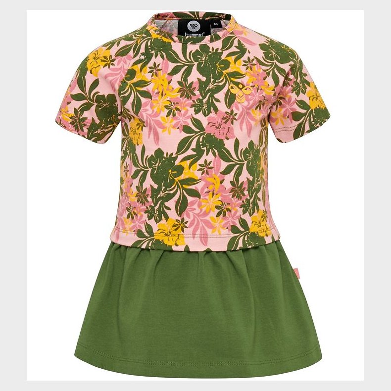 Hummel Kjole - HMLAuli - Rosa/Grn m. Blomster
