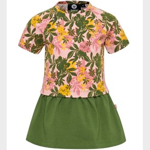 Hummel Kjole - HMLAuli - Rosa/Grn m. Blomster