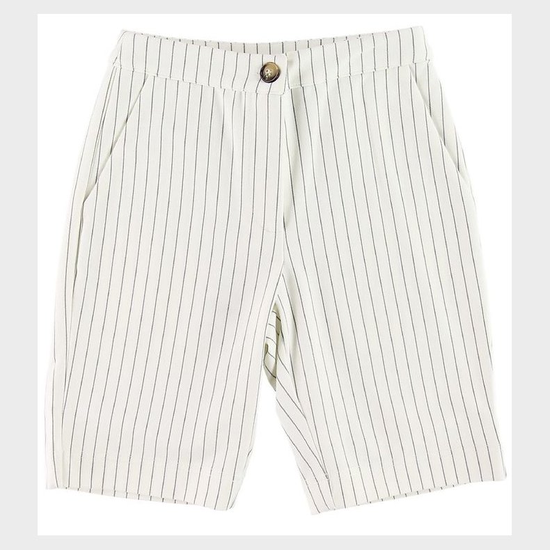 Grunt Shorts - Henna Bermuda - Hvid m. Striber