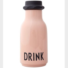 Design Letters Vandflaske - 330 ml - Powder Rose m. Tekst
