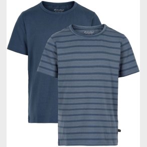 Minymo T-shirts - 2-pak - New Navy m. Striber