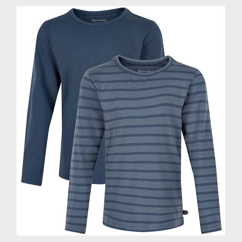 Minymo Bluse - 2-pak - New Navy m. Striber