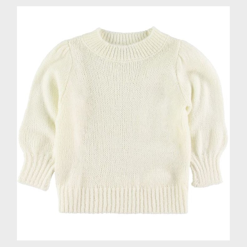 Grunt Bluse - 3/4 - Christina - Strik - Off White