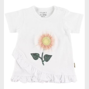 Hust and Claire T-shirt - Adora - Hvid m. Blomst