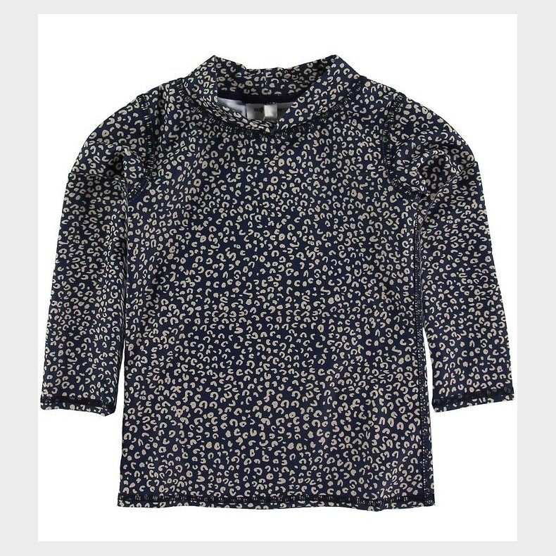 Soft Gallery Badebluse - UV50+ - Dress Blue m. Leopard