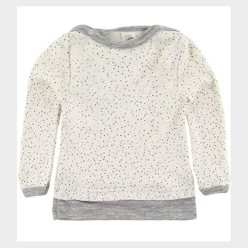 Engel Bluse - Uld - Neutral m. Print